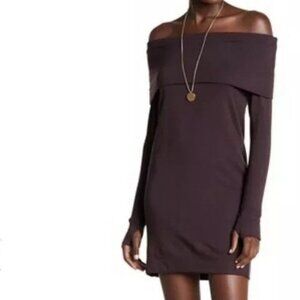 Michael Stars Fold Over Off The Shoulder Tunic Dress